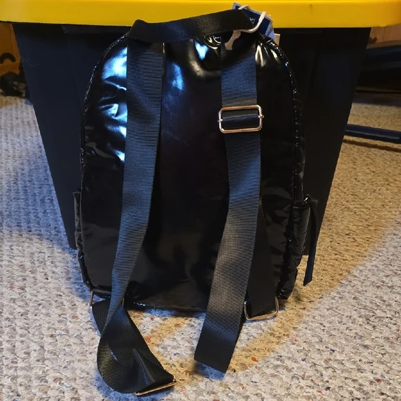 Jessica Simpson Shiny Black Backpack - Picture 2 of 2
